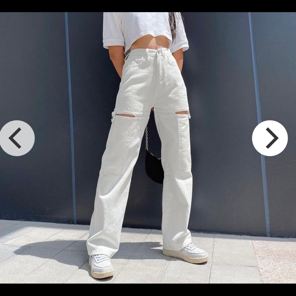 White High Waisted Jeans